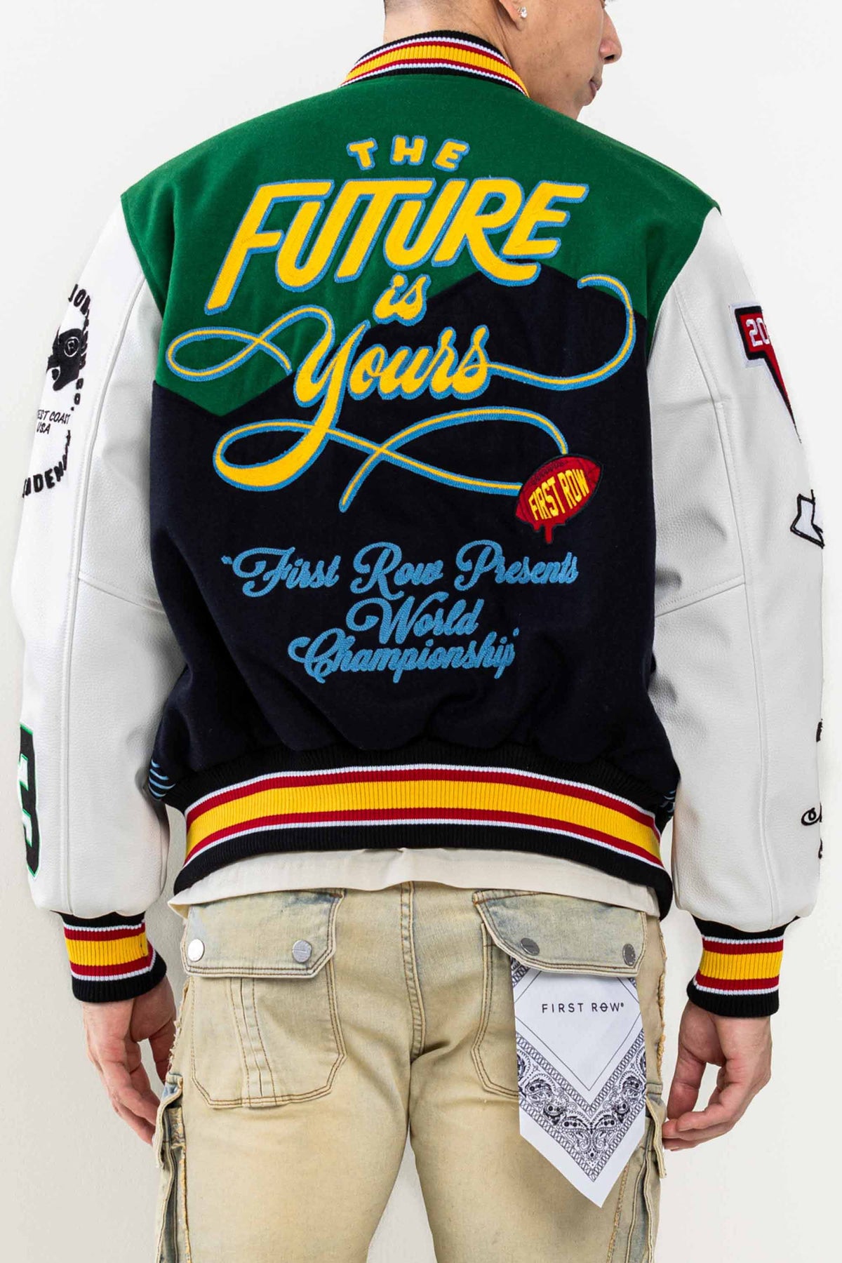 First Row The Future Is Ours Varsity Jacket - Blue