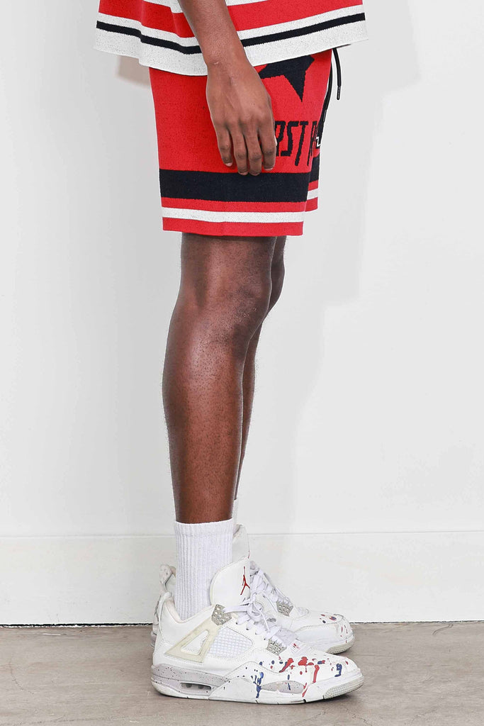 STAR VARSITY JACQUARD KNIT SHORTS