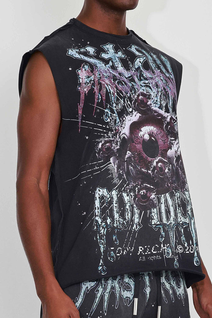 STAY CURIOUS EYEBALLS MUSCLE TEE