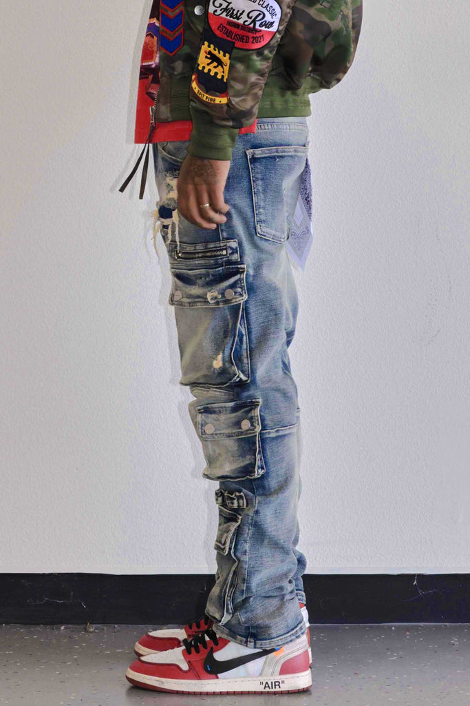 UTILITY CARGO MULTI DENIM PANTS