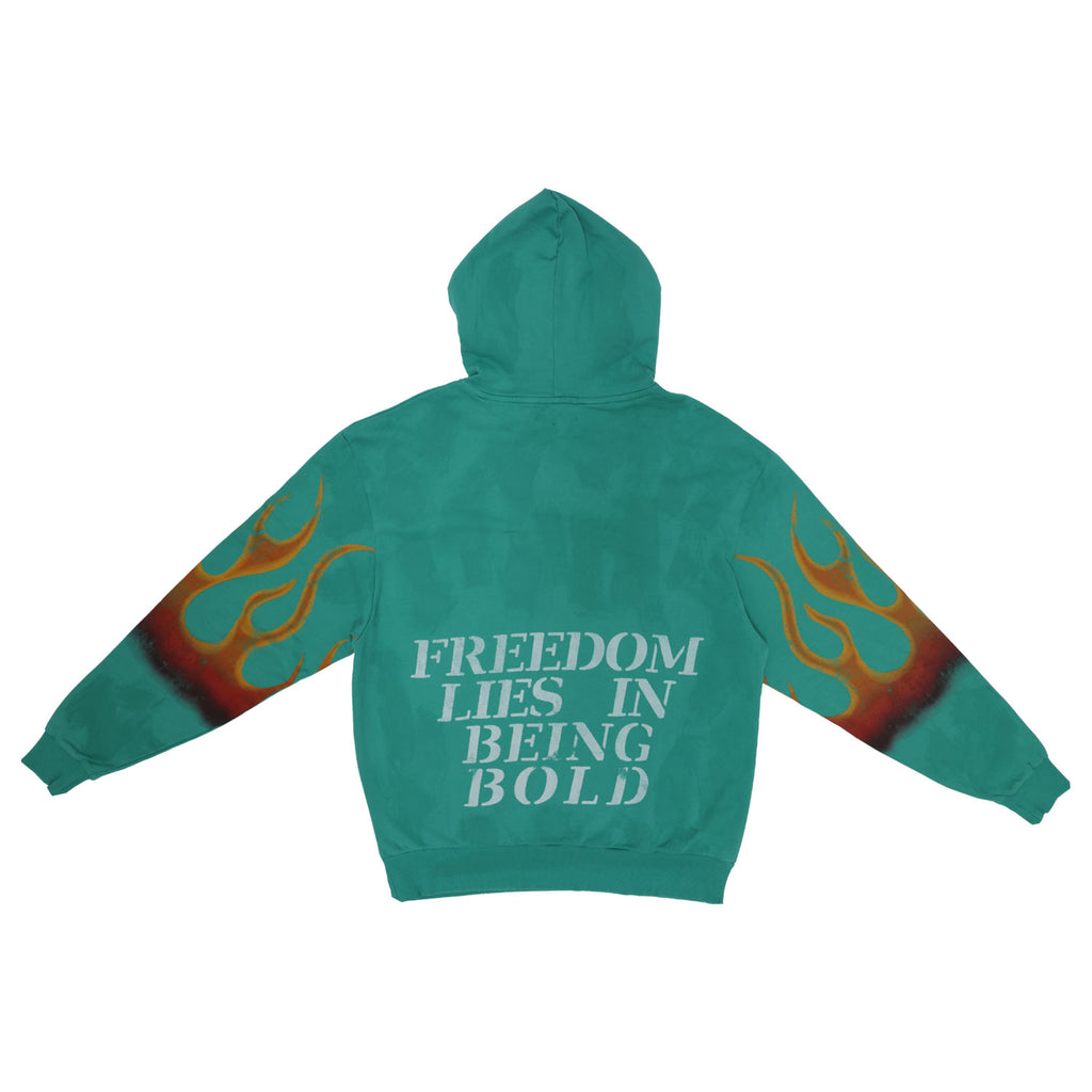 FREEDOM IS NOT FREE FLAME WASHED HOODIE