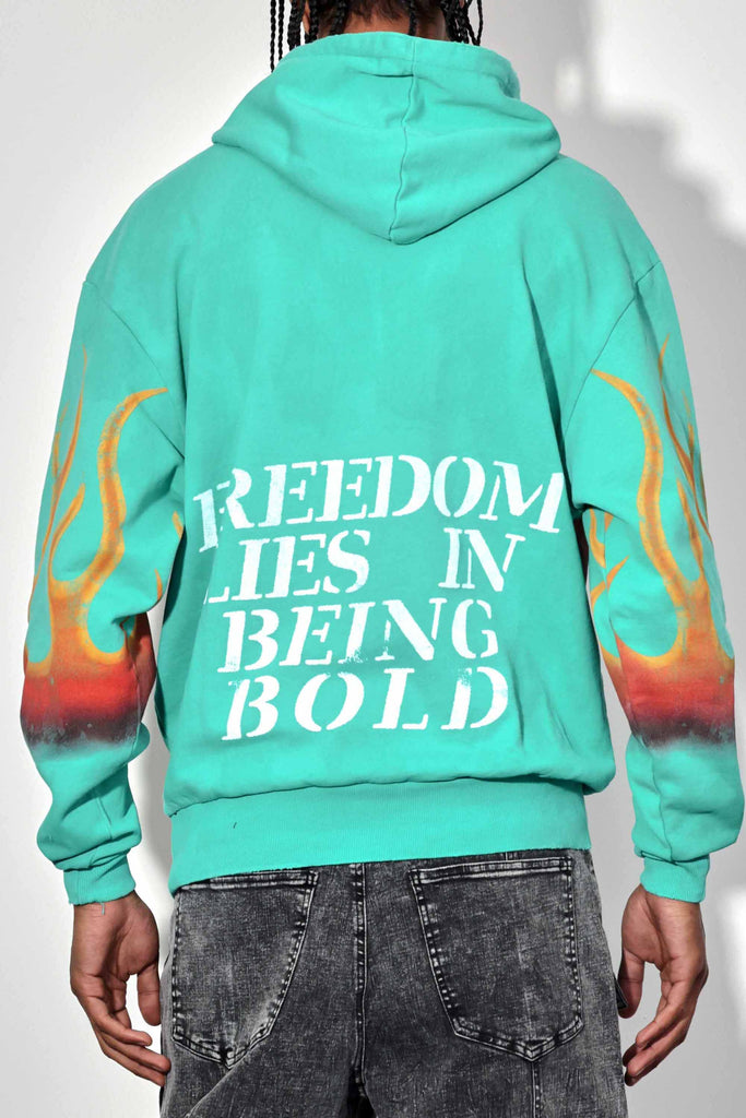 FREEDOM IS NOT FREE FLAME WASHED HOODIE