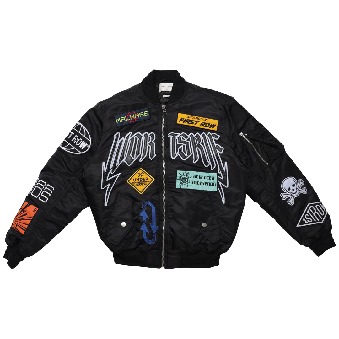 CAUTION MULTI PATCHES MA-1 JACKET | First Row