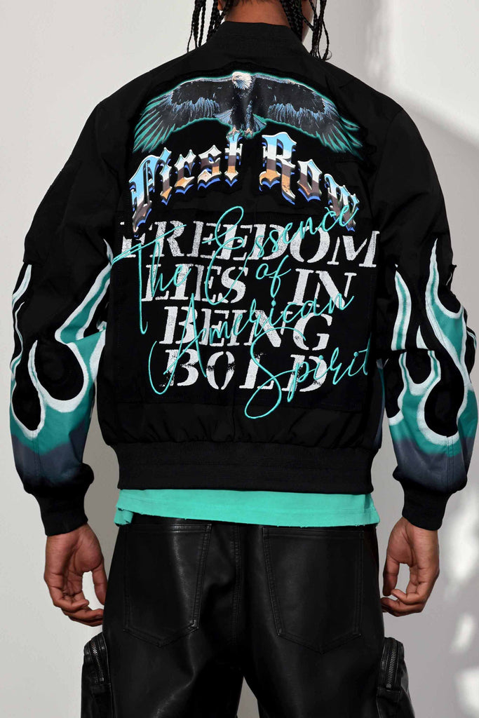 FREEDOM IS NOT FREE FLAME MA-1 JACKET