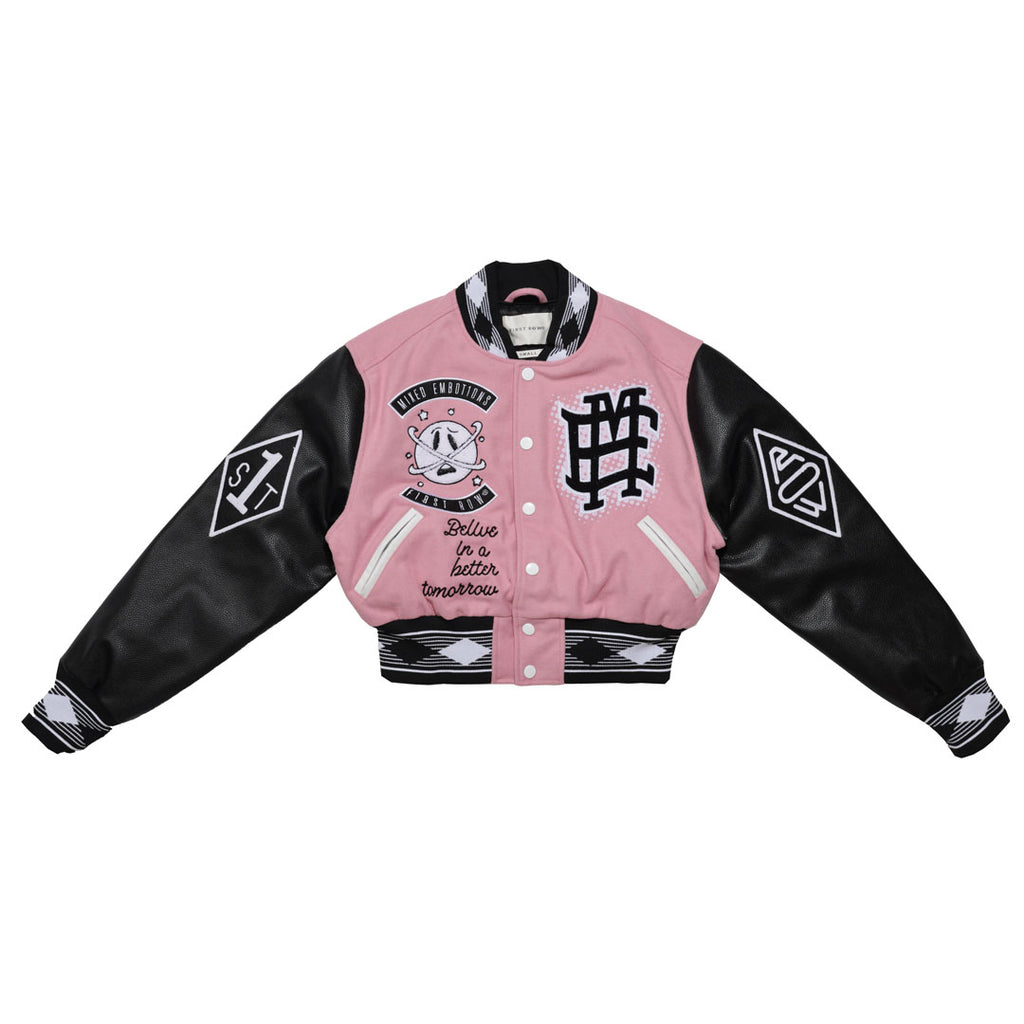 MIXED EMOTIONS MULTI PATCHES VARSITY JACKET