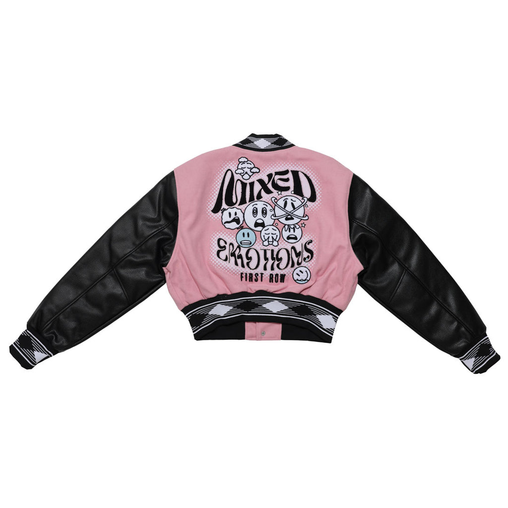 MIXED EMOTIONS MULTI PATCHES VARSITY JACKET