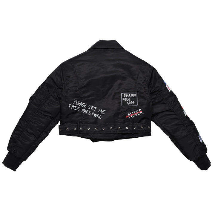 TRUE FREEDOM NYLON MA-1 RIDER JACKET