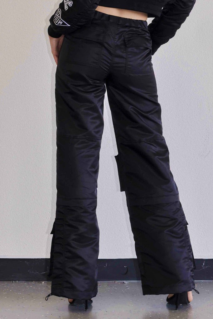 UTILITY NYLON WIDE CARGO PANTS