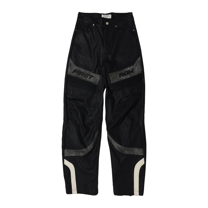 FURIOUS MOTOR RACING LEATHER WIDE PANTS