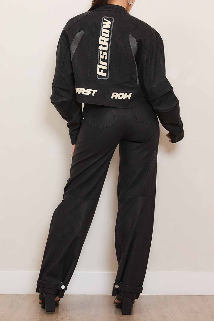 FURIOUS MOTOR RACING LEATHER WIDE PANTS