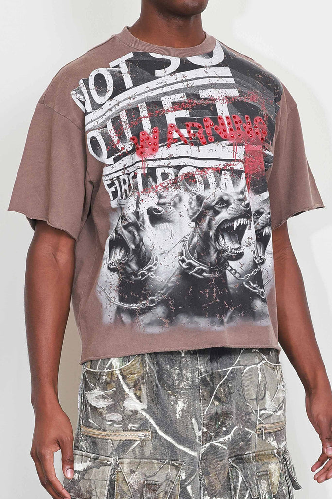 WARNING NOT SO QUIET JAWS CERBERUS TEE