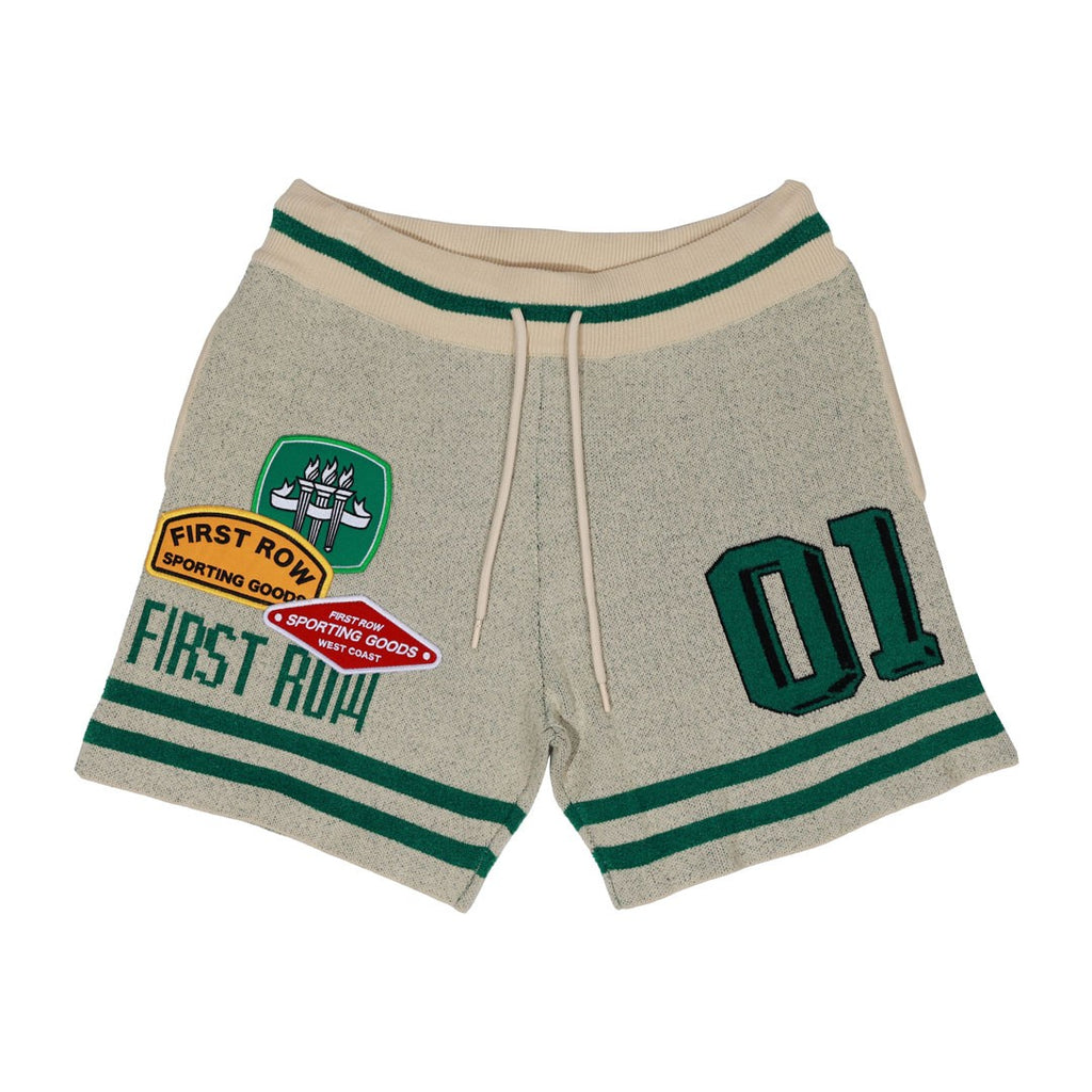 FIRST ROW VARSITY JACQUARD KNIT SHORTS